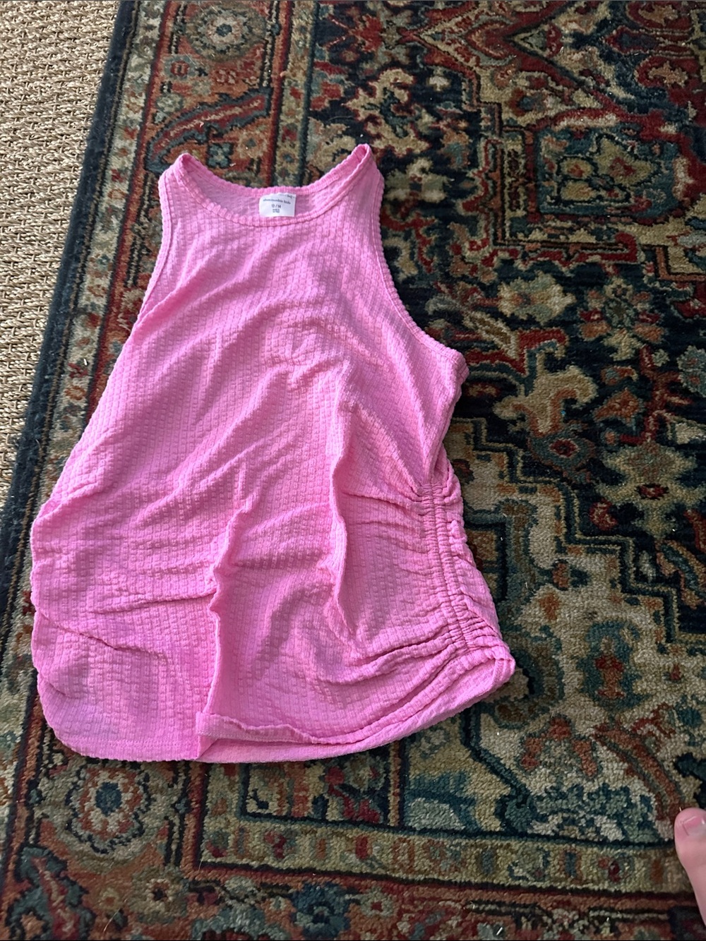 abercrombie kids Pink Textured Tank Top